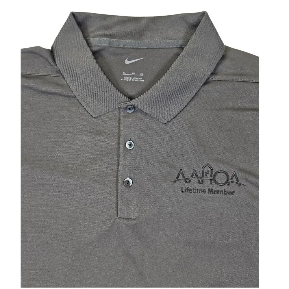NWT Nike Mens XL Polo Shirt Golf Short Sleeve Grey Performance Athletic